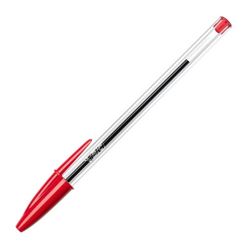 BIC BIC211 Cristal Original Medium 1.0mm, Red - Theodist