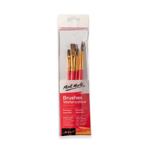 Mont Marte BMHS0028 Brushes Watercolour Signature 4pc - Theodist