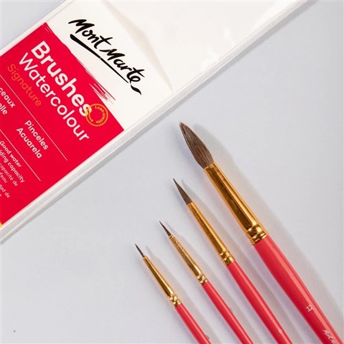 Mont Marte BMHS0028 Brushes Watercolour Signature 4pc_1 - Theodist