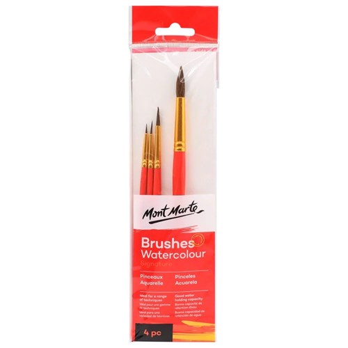 Mont Marte Gallery Series Paint Brush Set - Watercolour 4pc