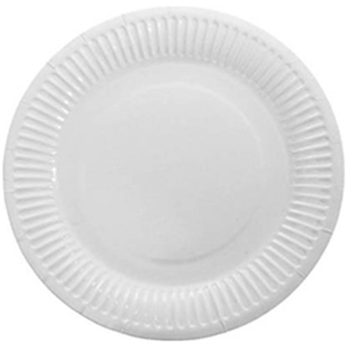 Bexly Disposable Paper Plate 178mm White Pack of 10