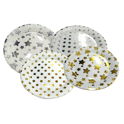 Bexly Disposable Paper Plate 178mm Assorted Colours Pack of 10