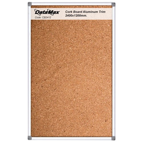 DataMax CB2412 Corkboard Aluminium Frame 2400x1200mm - Theodist 