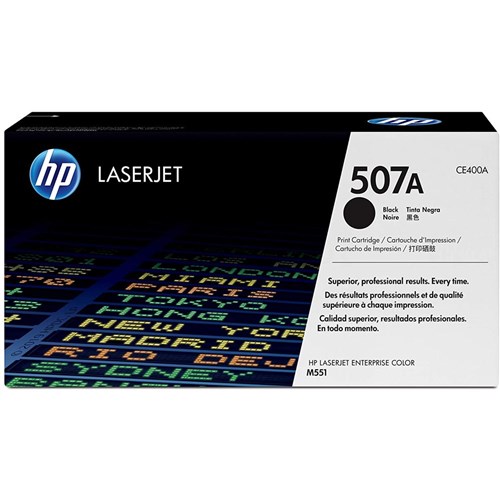 HP 507A Black Original LaserJet Toner Cartridge CE400A - Theodist