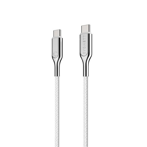 Cygnett Armoured 5A/100W 2.0 USB-C to USB-C Cable 1m (White)