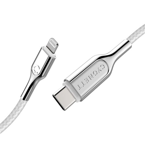 Cygnett Armoured 1m Lightning to USB-C Cable (White)