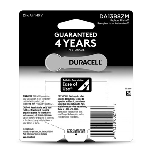 Duracell 13 Hearing Aid Battery 8 Pack_2 - Theodist