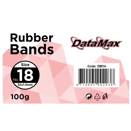 DataMax DM14 No.14 Rubber Bands 32x1.5mm 100g_1 - Theodist