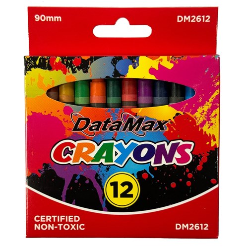 DataMax DM2612 Crayons 90mm 12 Pack - Theodist