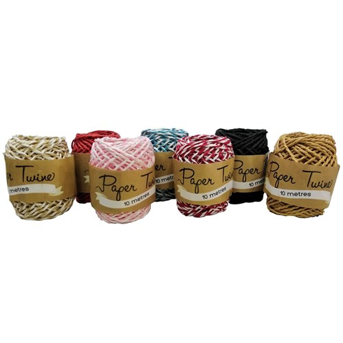 Artwrap Paper Twine 10m Assorted Colours