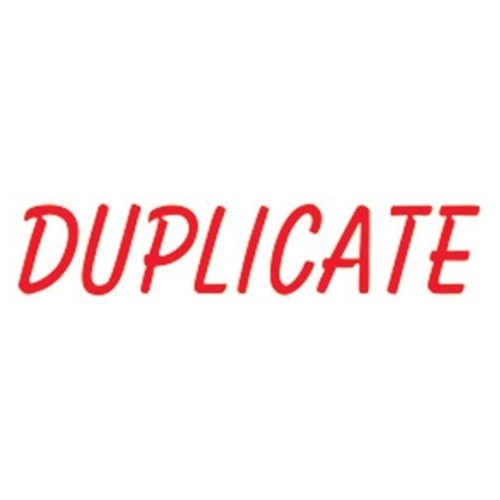 Shiny EN107 "DUPLICATE" OA Pre-Inked Stamp - Theodist