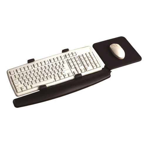 Weber Knapp Clamp Style Keyboard Tray with Metal Mouse: EZ0007 - Theodist