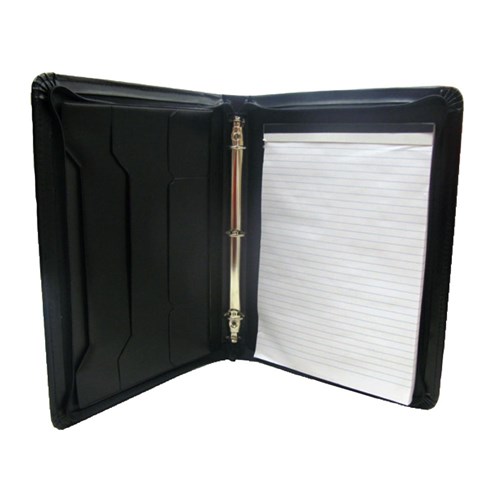 F1000 Executive Folder A4 Pad 30lf, 3 Ring Binder w/Zip - Theodist