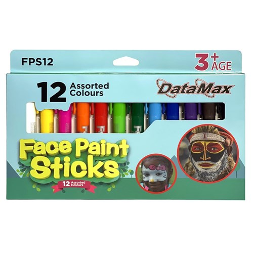 DataMax Face Painting Sticks - 12 Colours