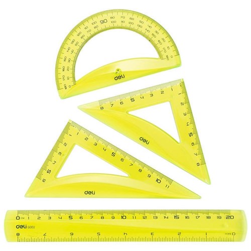 Deli G00402 Ruler Set 4 Pack_3 - Theodist