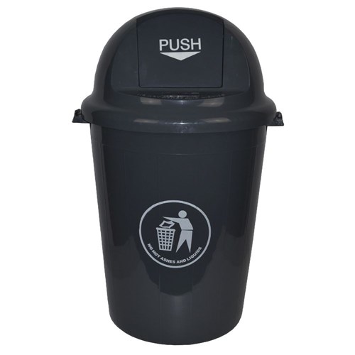 Italplast 80L Heavy Duty Swing Top Bin Dark Grey