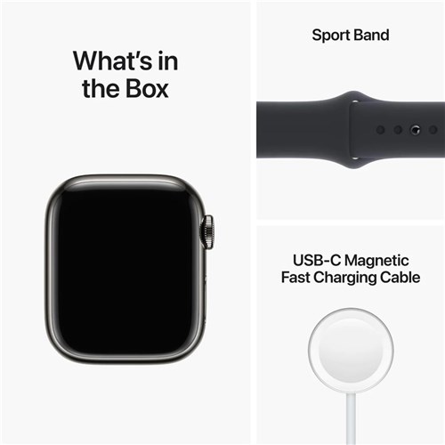 Apple Watch Series 8 41mm Graphite Stainless Steel Case GPS + Cellular