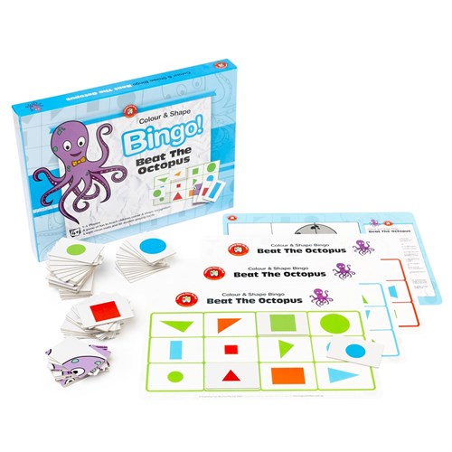 Learning Can Be Fun Game Beat The Octopus Colour and Shape Bingo