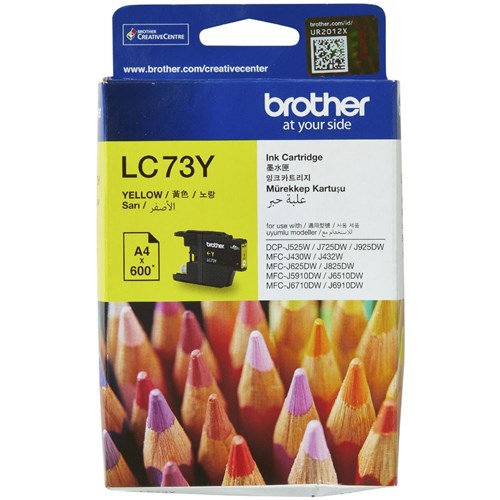 Brother LC73Y Yellow Ink Cartridge - Theodist