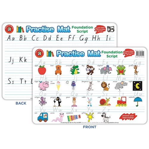 Learning Can Be Fun Practise Mat Handwriting Foundation Script - Theodist