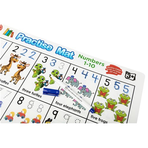Learning Can Be Fun Practise Mat Numbers 1-10_1 - Theodist