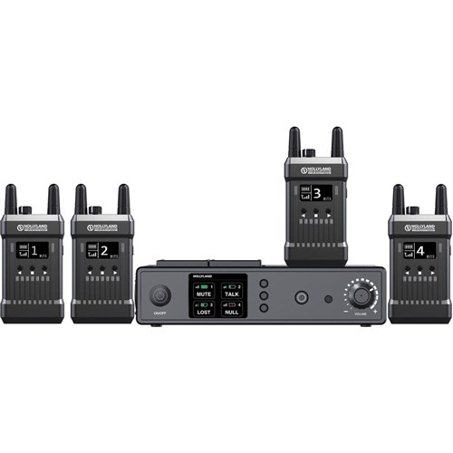 Hollyland Full-Duplex Intercom System with Four Beltpack Transceivers