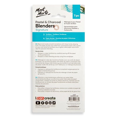 Mont Marte Pastel & Charcoal Blenders 7pc