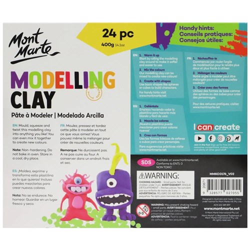 Mont Marte Kids Modelling Clay 24pce