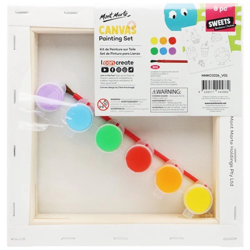 Mont Marte Canvas Painting Set 8pc - Assorted