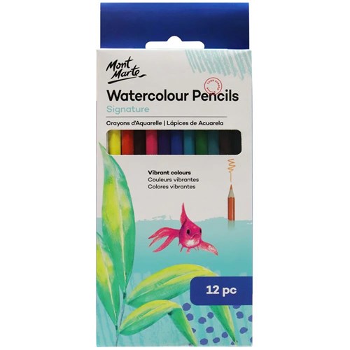 Mont Marte MPN0031 Watercolour Pencils 12pc - Theodist