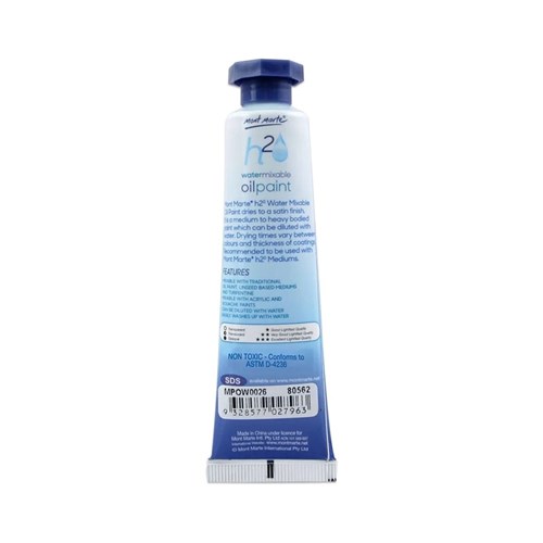 Mont Marte Water Mixable Oil Paint 37ml - Phthalo Blue
