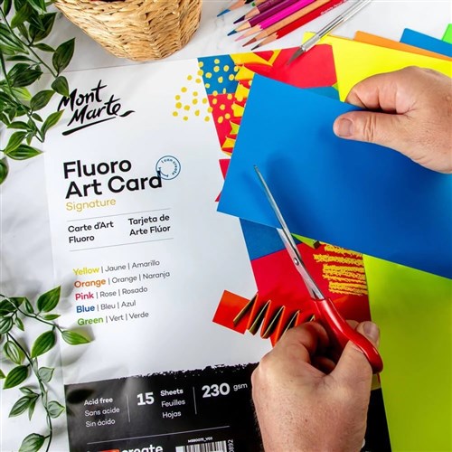 Mont Marte Fluoro Art Card Signature A4 230 gsm