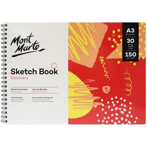 Mont Marte Discovery Sketch Book A3 30 Sheets 150gsm