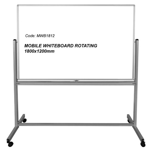 Twinco MWB1812 Rotating Mobile Whiteboard 1800x1200mm - Theodist