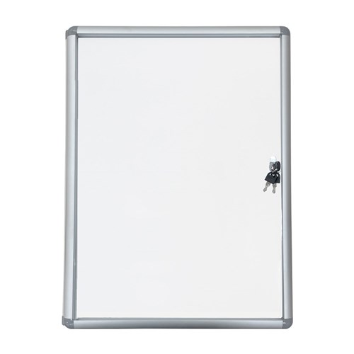 Twinco NB6750 Noticeboard Magnetic Whiteboard Lockable 670x500mm - Theodist