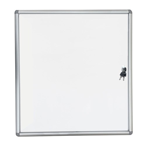 Twinco NB6772 Noticeboard Magnetic Whiteboard Lockable Fits 6 x A4 670x720mm - Theodist