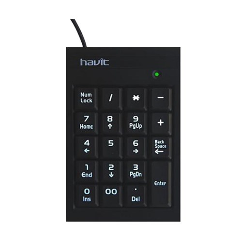 Havit HV-NK01 19 Keys Numeric Keyboard, Black - Theodist