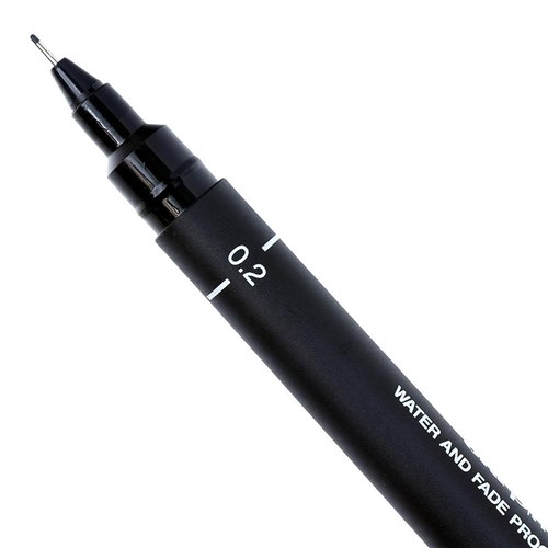 Uni-Ball Pin Fine Line 0.2mm Felt-Tip Pen, Black | Theodist