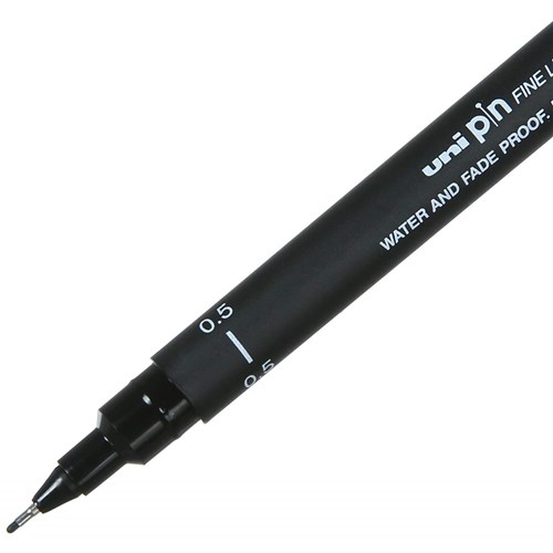 Uni-Ball Pin Fine Line 0.5mm Felt-Tip Pen, Black - Theodist