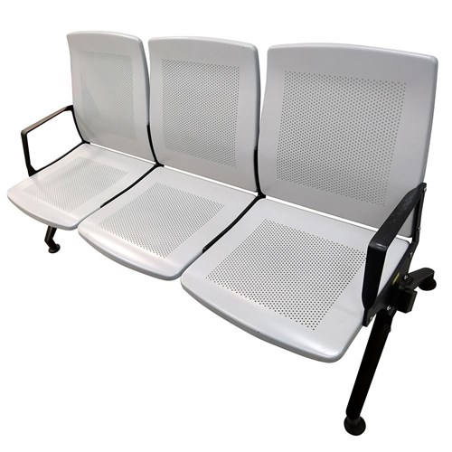 Public Seater 3-Seat Steel Net Powder Coating + 2 Armrest Chair_1 - Theodist