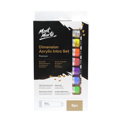 Mont Marte Dimension Acrylic Paint Intro Set 8pc x 18ml