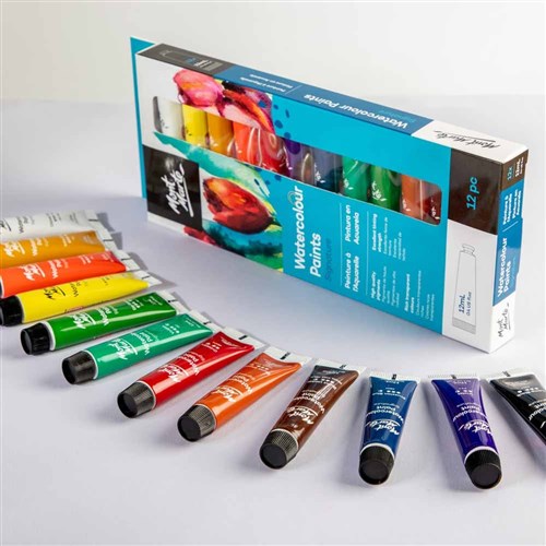 Mont Marte PMHS0027 Watercolour Paints Signature 12mL x 12pc_1 - Theodist