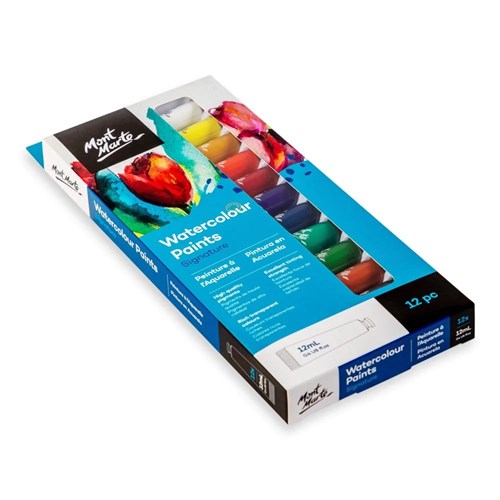 Mont Marte PMHS0027 Watercolour Paints Signature 12mL x 12pc_2 - Theodist