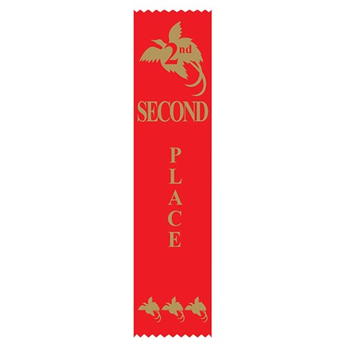 Ribbons 2nd Place (Red) Premium Award Ribbons