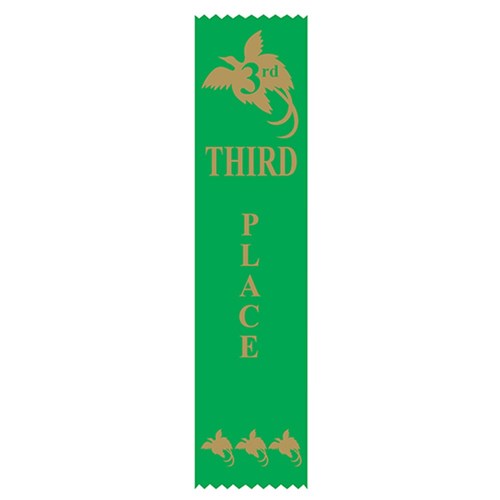 Ribbons 3rd Place (Green) Premium Award Ribbons