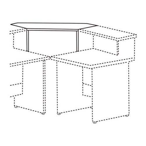 Counter Top For Corner 1100x320x300mm S-CRT7575-F_1 - Theodist