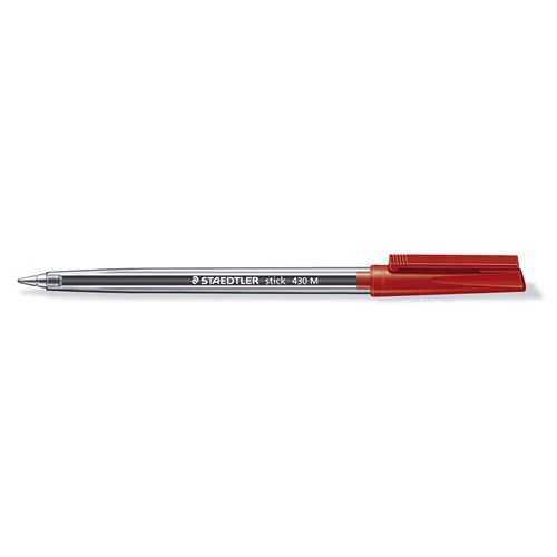 Staedtler Stick 430M Ballpoint Pen Medium 1.0mm_Red - Theodist