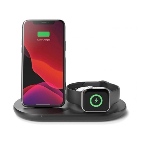 Belkin Boost Charge 3-in-1 Wireless Charger for Apple Devices - Black