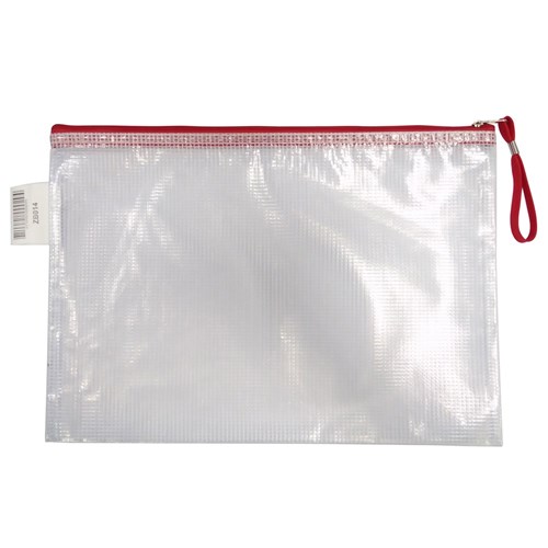 DataMax Mesh Envelope with Zip A4 320x240mm Assorted_RED - Theodist