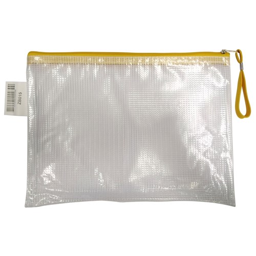 DataMax Mesh Envelope with Zip B5 373x210mm Assorted_YEL - Theodist